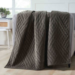 Karina Cotton Velvet Lightweight Geometric Quilt and Pillow Sham Set - Quilt Set by Superior Brand