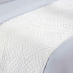 Karina Cotton Velvet Lightweight Geometric Quilt and Pillow Sham Set - Quilt Set by Superior Brand