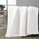 Karina Cotton Velvet Lightweight Geometric Quilt and Pillow Sham Set - Quilt Set by Superior Brand