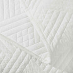 Karina Cotton Velvet Lightweight Geometric Quilt and Pillow Sham Set - Quilt Set by Superior Brand