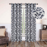 Leaves Machine Washable Room Darkening Blackout Curtains, Set of 2 - Blackout Curtains by Superior Brand