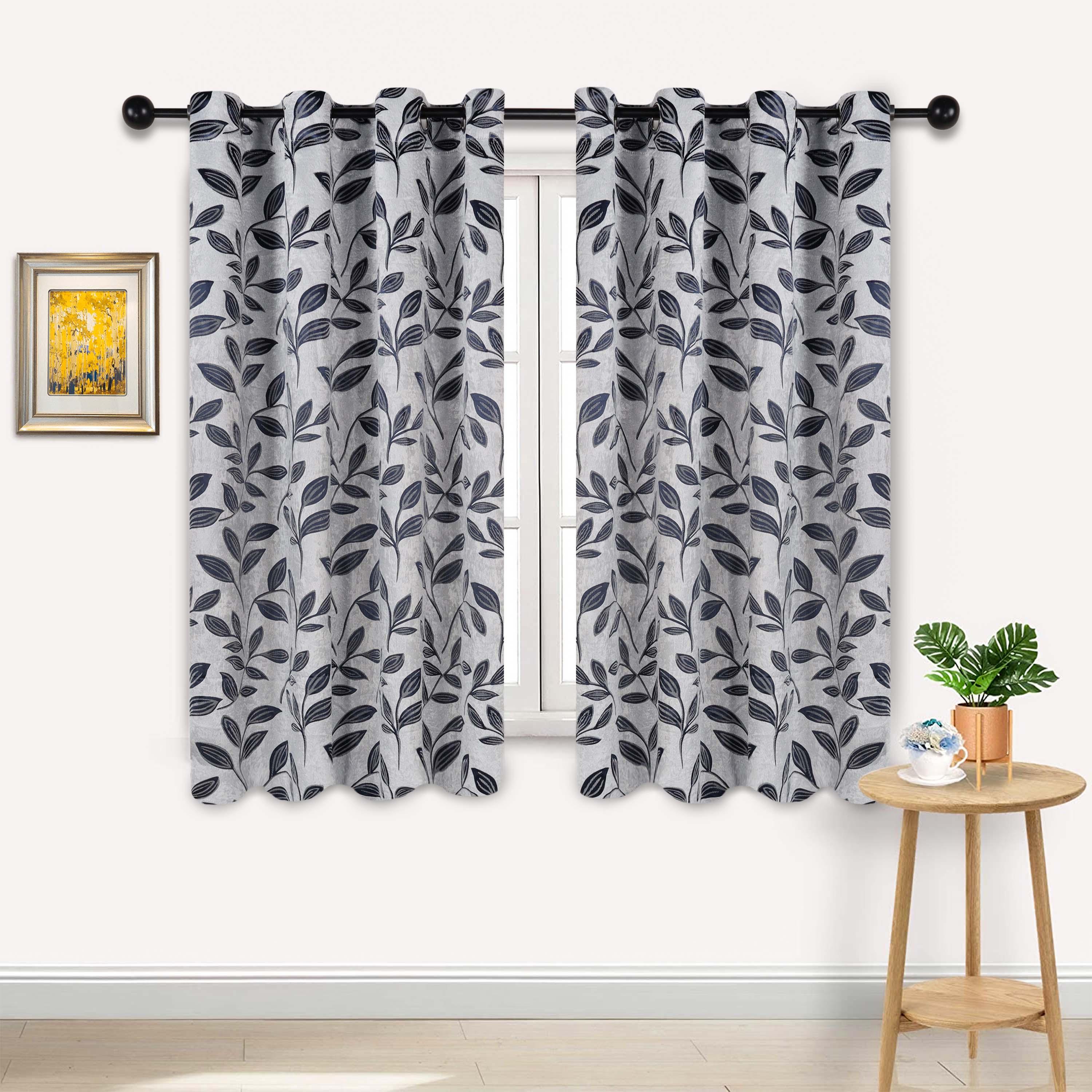 Leaves Machine Washable Room Darkening Blackout Curtains, Set of 2 - Blackout Curtains by Superior Brand