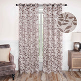 Leaves Machine Washable Room Darkening Blackout Curtains, Set of 2 - Blackout Curtains by Superior Brand