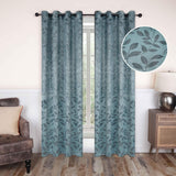 Leaves Machine Washable Room Darkening Blackout Curtains, Set of 2 - Blackout Curtains by Superior Brand