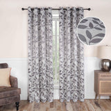 Leaves Machine Washable Room Darkening Blackout Curtains, Set of 2 - Blackout Curtains by Superior Brand