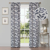 Leaves Machine Washable Room Darkening Blackout Curtains, Set of 2 - Blackout Curtains by Superior Brand