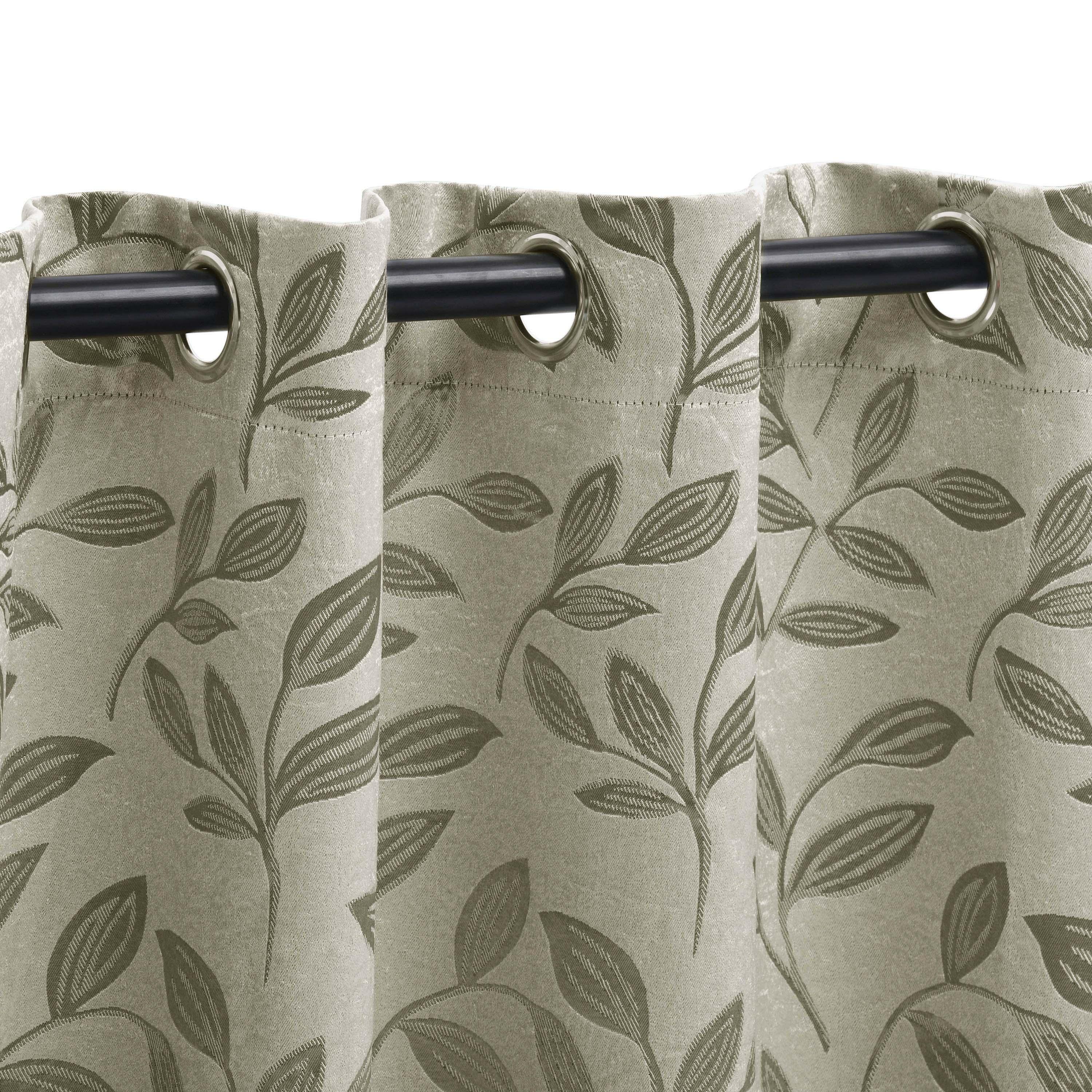 Leaves Machine Washable Room Darkening Blackout Curtains, Set of 2 - Blackout Curtains by Superior Brand