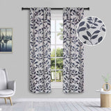 Leaves Machine Washable Room Darkening Blackout Curtains, Set of 2 - Blackout Curtains by Superior Brand