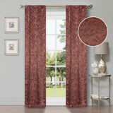 Leaves Machine Washable Room Darkening Blackout Curtains, Set of 2 - Blackout Curtains by Superior Brand
