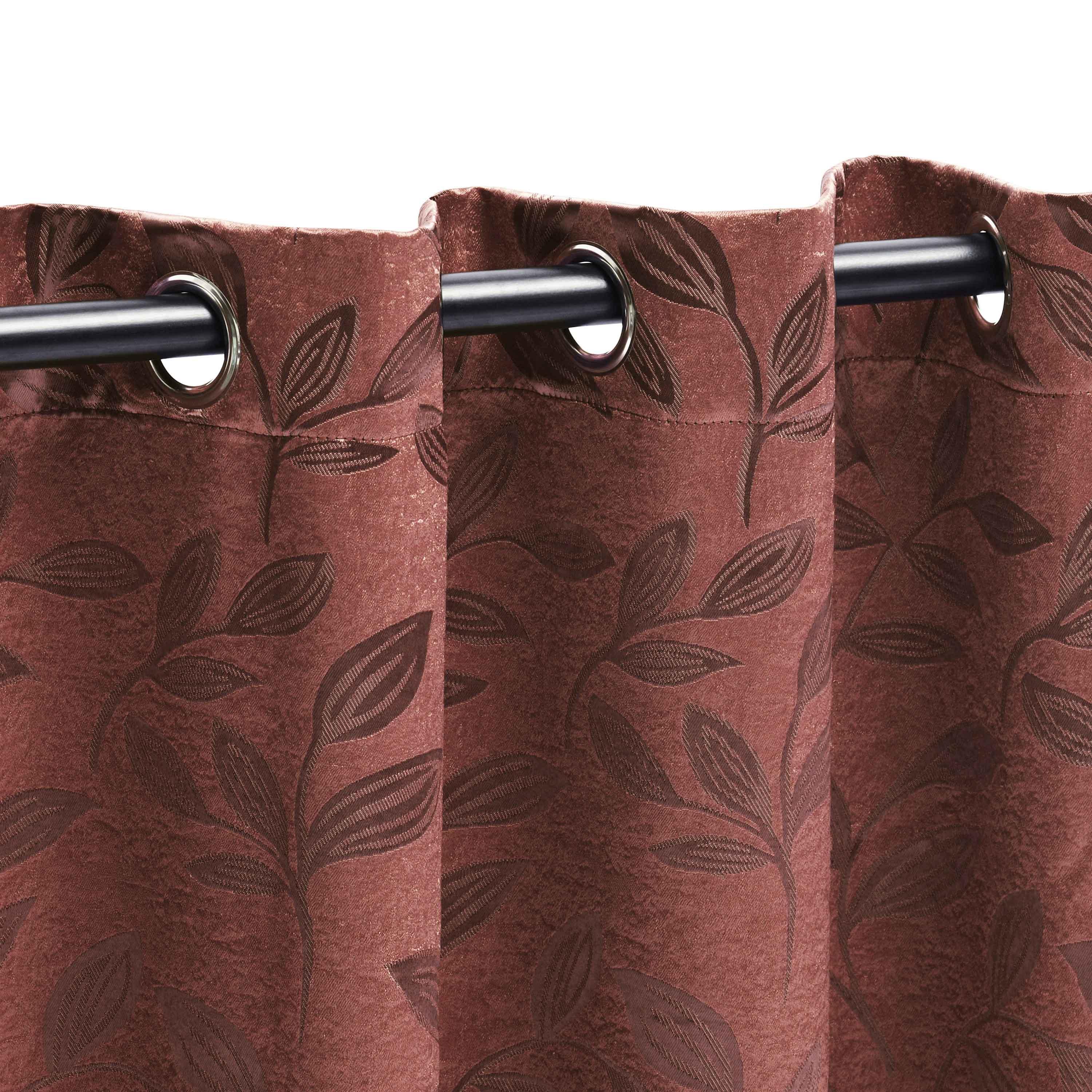 Leaves Machine Washable Room Darkening Blackout Curtains, Set of 2 - Blackout Curtains by Superior Brand
