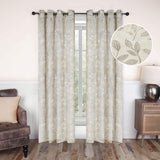 Leaves Machine Washable Room Darkening Blackout Curtains, Set of 2 - Blackout Curtains by Superior Brand