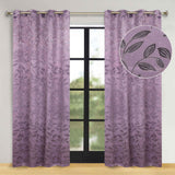 Leaves Room Darkening Washable Blackout Curtain Panels, Set of 2 - Blackout Curtains by Superior Brand