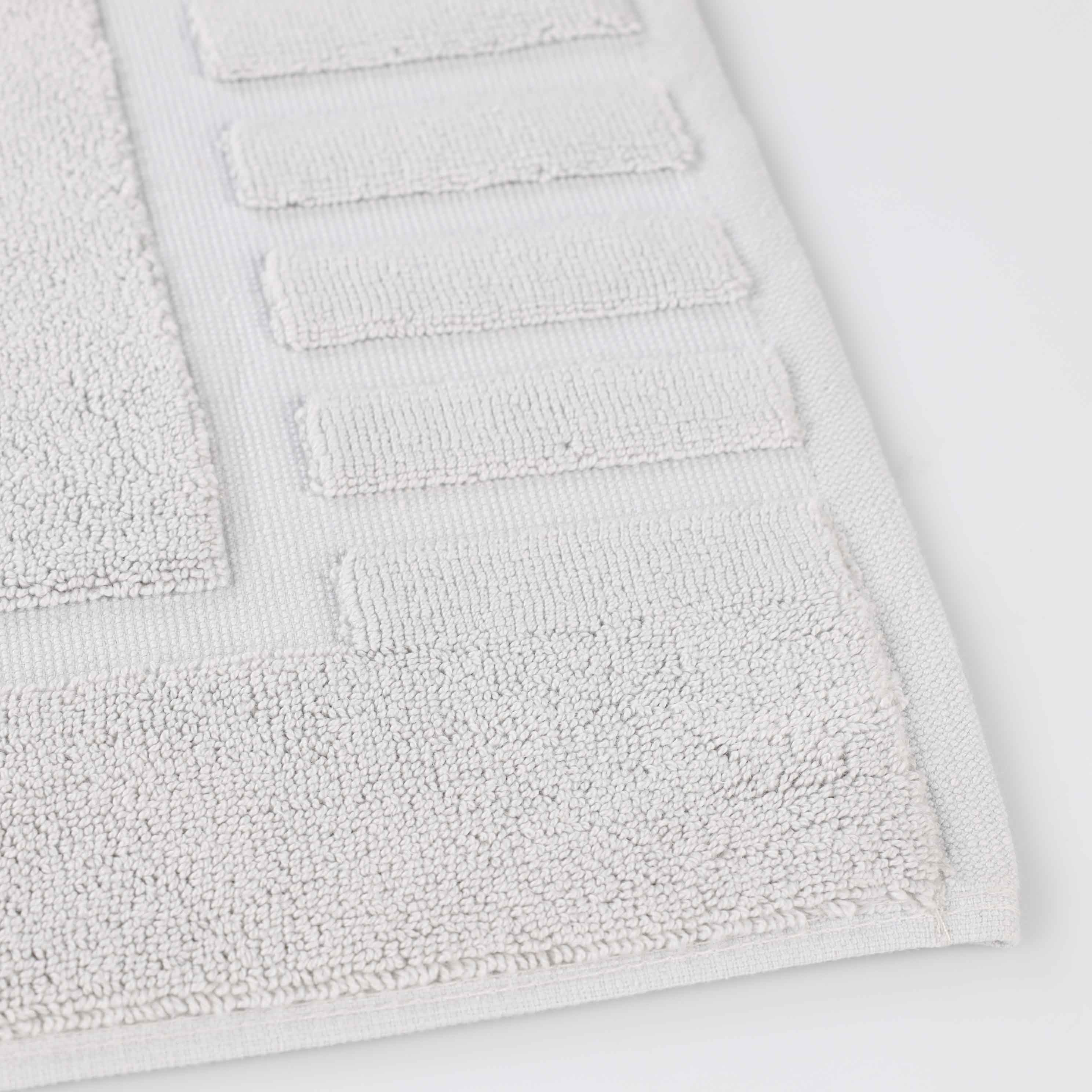 Leo Cotton Solid Modern Absorbent Heavy Washable Bath Mat Set of 2 - Bath Mats by Superior Brand