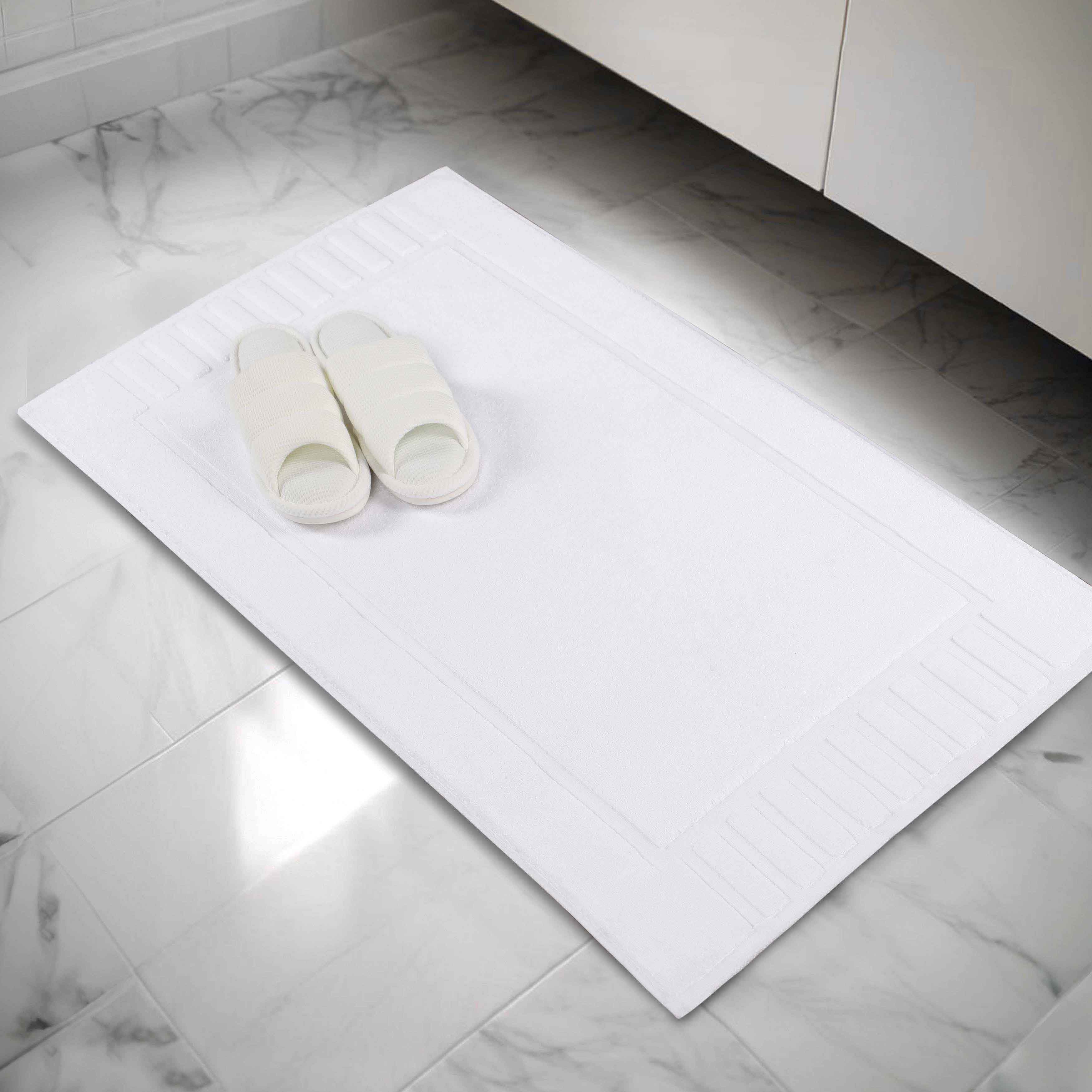 Leo Cotton Solid Modern Absorbent Heavy Washable Bath Mat Set of 2 - Bath Mats by Superior Brand