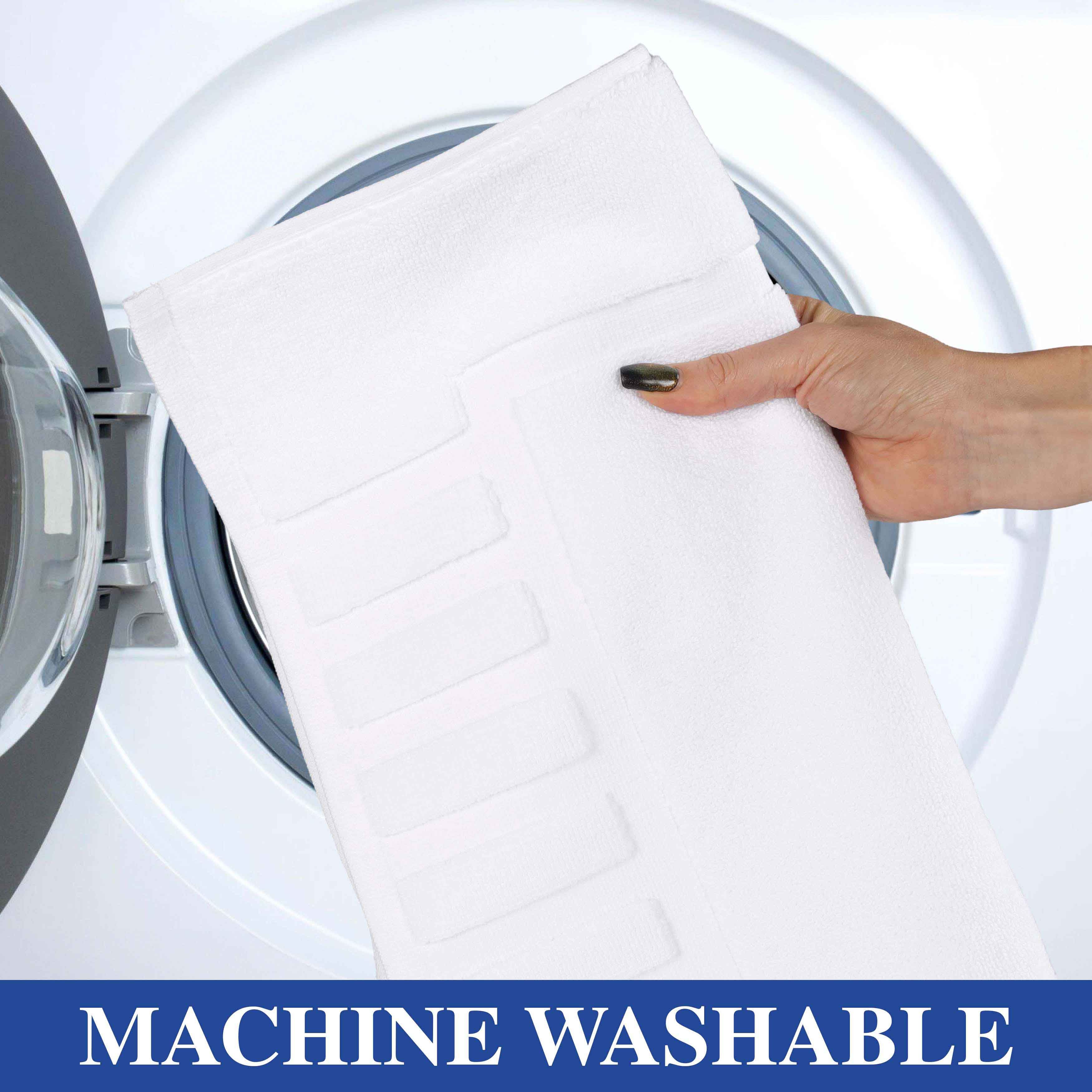 Leo Cotton Solid Modern Absorbent Heavy Washable Bath Mat Set of 2 - Bath Mats by Superior Brand