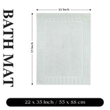 Leo Cotton Solid Modern Absorbent Heavy Washable Bath Mat Set of 2 - Bath Mats by Superior Brand