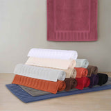 Leo Cotton Solid Modern Absorbent Heavy Washable Bath Mat Set of 2 - Bath Mats by Superior Brand