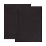 Leo Cotton Solid Modern Absorbent Heavy Washable Bath Mat Set of 2 - Bath Mats by Superior Brand