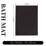 Leo Cotton Solid Modern Absorbent Heavy Washable Bath Mat Set of 2 - Bath Mats by Superior Brand