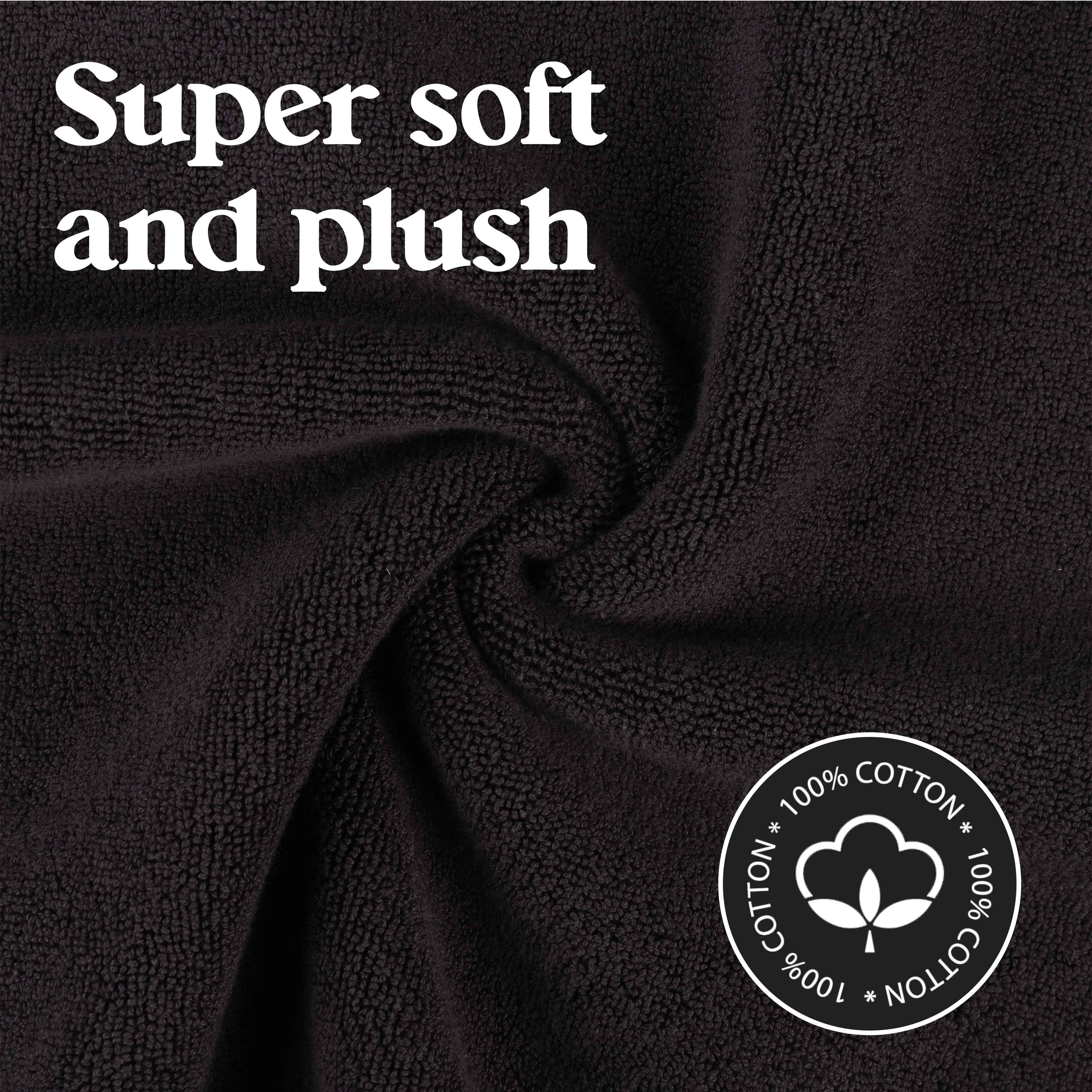 Leo Cotton Solid Modern Absorbent Heavy Washable Bath Mat Set of 2 - Bath Mats by Superior Brand