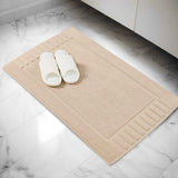 Leo Cotton Solid Modern Absorbent Heavy Washable Bath Mat Set of 2 - Bath Mats by Superior Brand