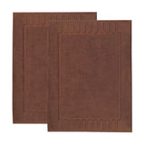 Leo Cotton Solid Modern Absorbent Heavy Washable Bath Mat Set of 2 - Bath Mats by Superior Brand