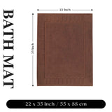 Leo Cotton Solid Modern Absorbent Heavy Washable Bath Mat Set of 2 - Bath Mats by Superior Brand