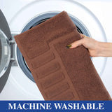 Leo Cotton Solid Modern Absorbent Heavy Washable Bath Mat Set of 2 - Bath Mats by Superior Brand