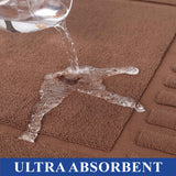 Leo Cotton Solid Modern Absorbent Heavy Washable Bath Mat Set of 2 - Bath Mats by Superior Brand
