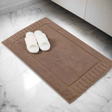 Leo Cotton Solid Modern Absorbent Heavy Washable Bath Mat Set of 2 - Bath Mats by Superior Brand