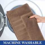 Leo Cotton Solid Modern Absorbent Heavy Washable Bath Mat Set of 2 - Bath Mats by Superior Brand