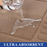 Leo Cotton Solid Modern Absorbent Heavy Washable Bath Mat Set of 2 - Bath Mats by Superior Brand