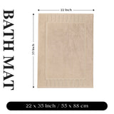 Leo Cotton Solid Modern Absorbent Heavy Washable Bath Mat Set of 2 - Bath Mats by Superior Brand