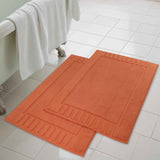 Leo Cotton Solid Modern Absorbent Heavy Washable Bath Mat Set of 2 - Bath Mats by Superior Brand