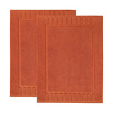 Leo Cotton Solid Modern Absorbent Heavy Washable Bath Mat Set of 2 - Bath Mats by Superior Brand