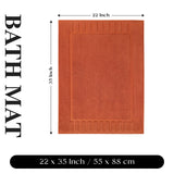 Leo Cotton Solid Modern Absorbent Heavy Washable Bath Mat Set of 2 - Bath Mats by Superior Brand