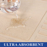 Leo Cotton Solid Modern Absorbent Heavy Washable Bath Mat Set of 2 - Bath Mats by Superior Brand