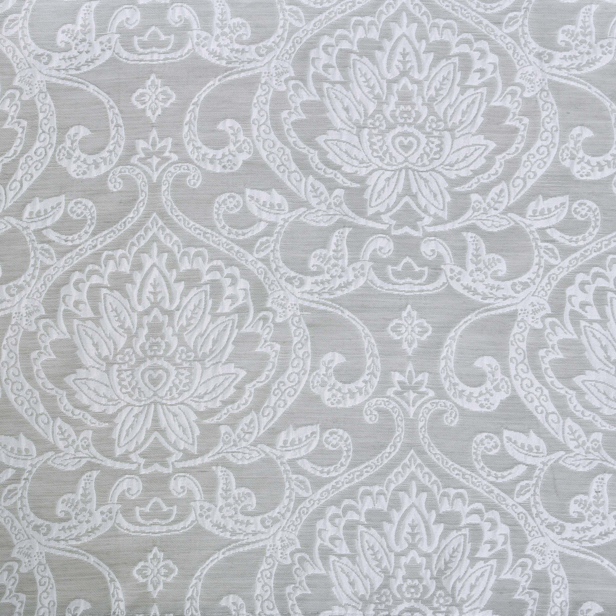 Lotus Jacquard Floral Damask Semi Sheer Curtain Panel Set - Semi Sheer Curtains by Superior Brand