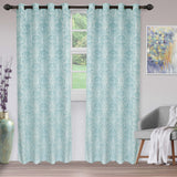 Lotus Jacquard Floral Damask Semi Sheer Curtain Panel Set - Semi Sheer Curtains by Superior Brand