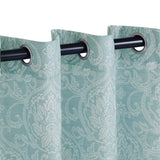 Lotus Jacquard Floral Damask Semi Sheer Curtain Panel Set - Semi Sheer Curtains by Superior Brand