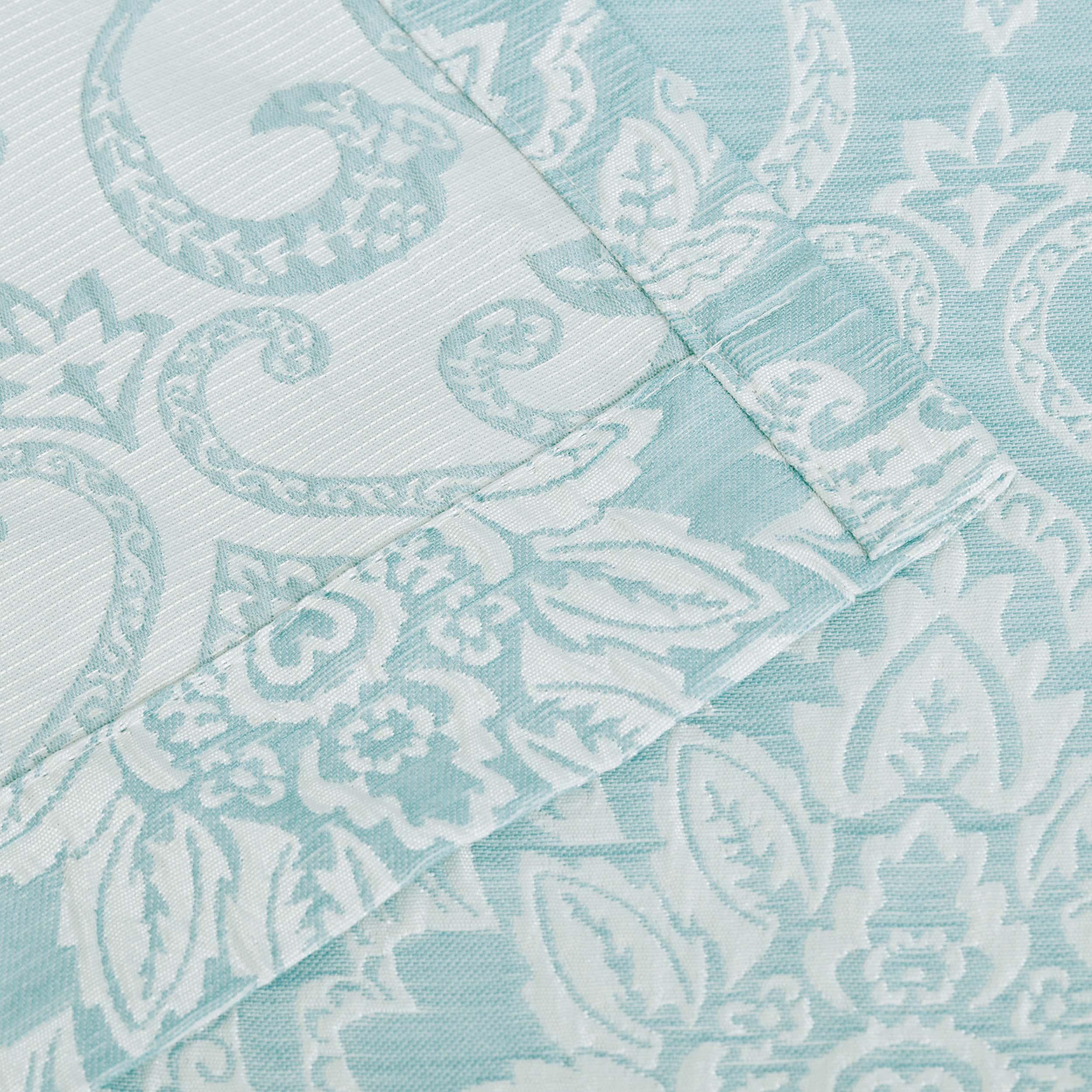 Lotus Jacquard Floral Damask Semi Sheer Curtain Panel Set - Semi Sheer Curtains by Superior Brand