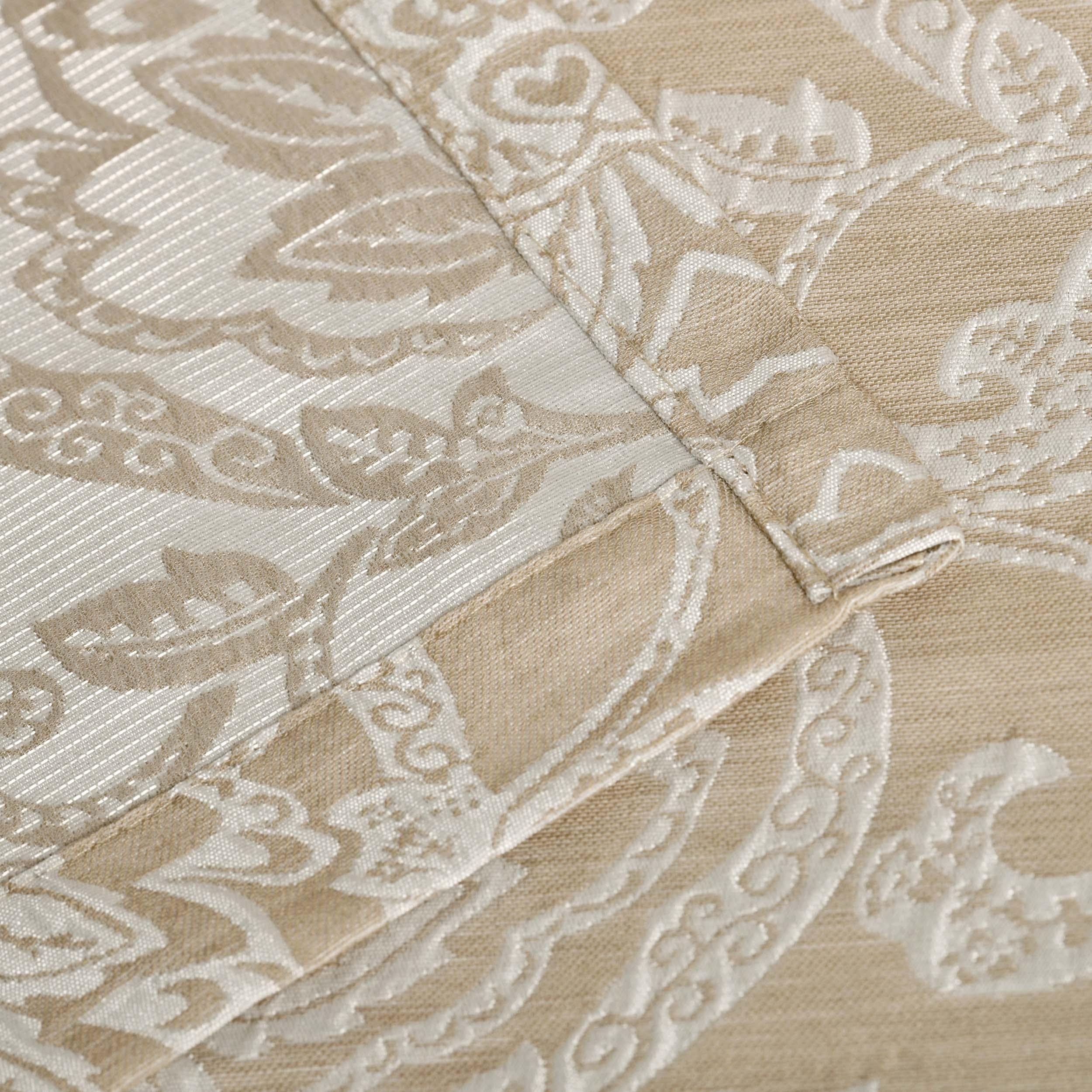 Lotus Jacquard Floral Damask Semi Sheer Curtain Panel Set - Semi Sheer Curtains by Superior Brand