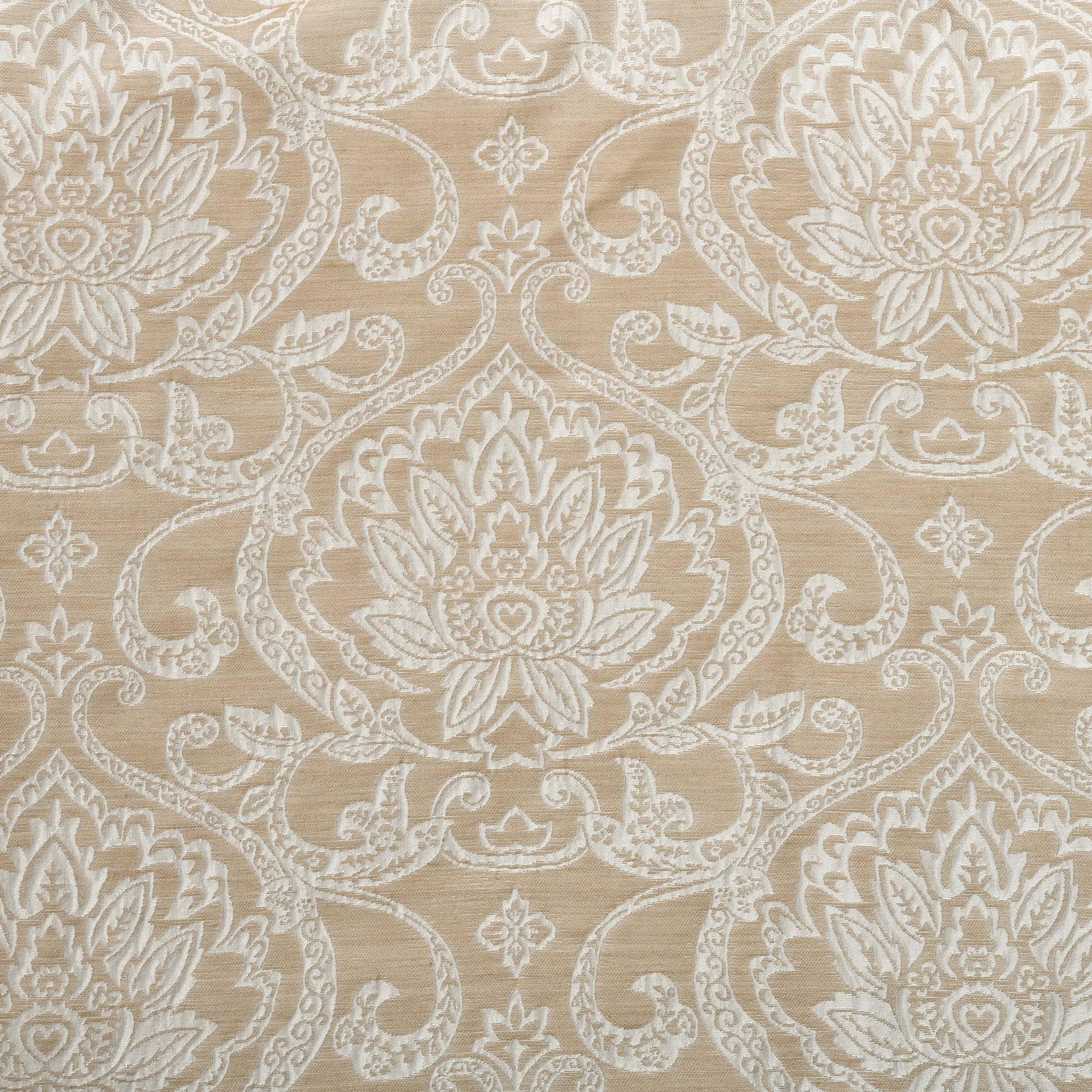 Lotus Jacquard Floral Damask Semi Sheer Curtain Panel Set - Semi Sheer Curtains by Superior Brand