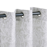 Lotus Jacquard Floral Damask Semi Sheer Curtain Panel Set - Semi Sheer Curtains by Superior Brand