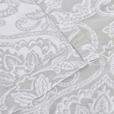 Lotus Jacquard Floral Damask Semi Sheer Curtain Panel Set - Semi Sheer Curtains by Superior Brand