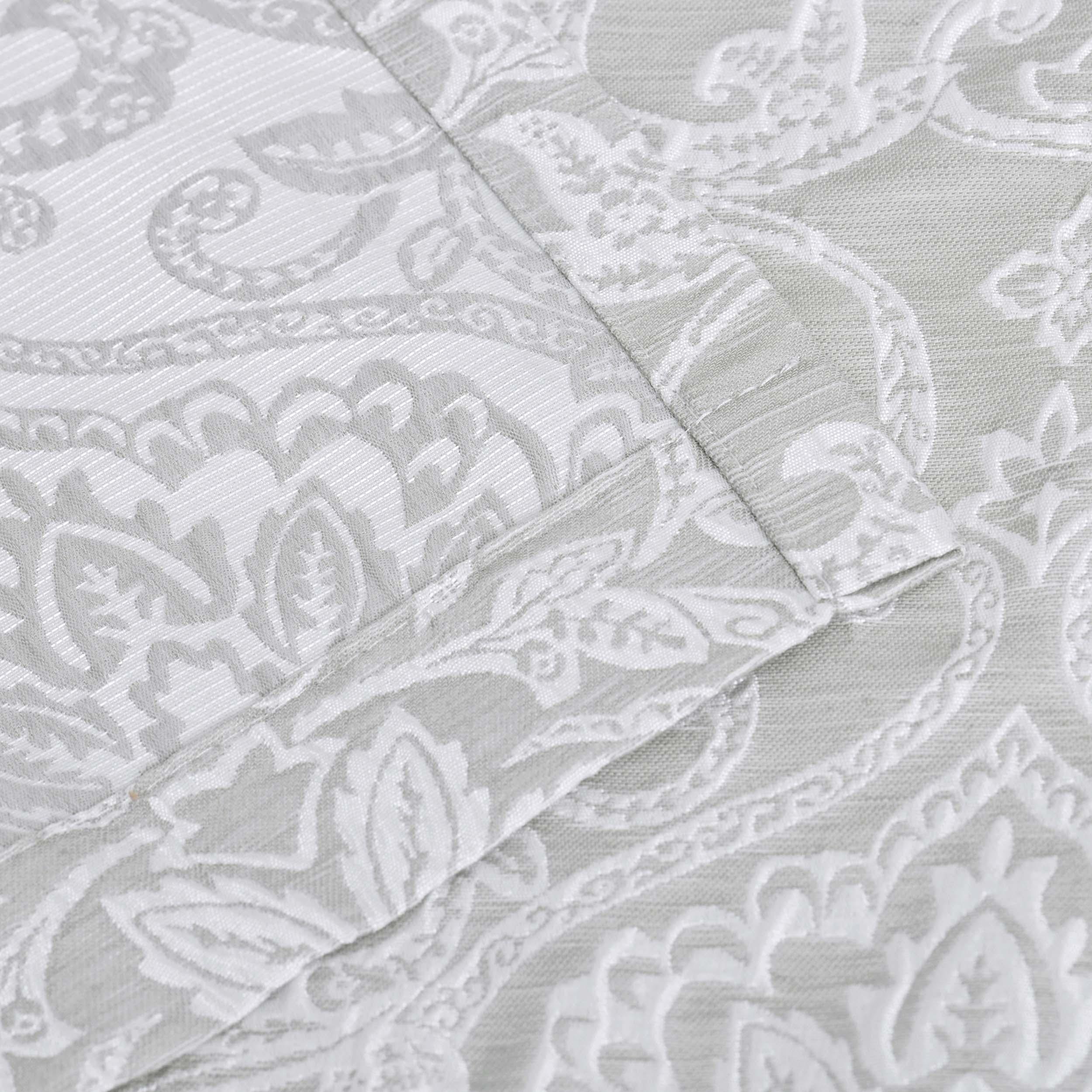 Lotus Jacquard Floral Damask Semi Sheer Curtain Panel Set - Semi Sheer Curtains by Superior Brand