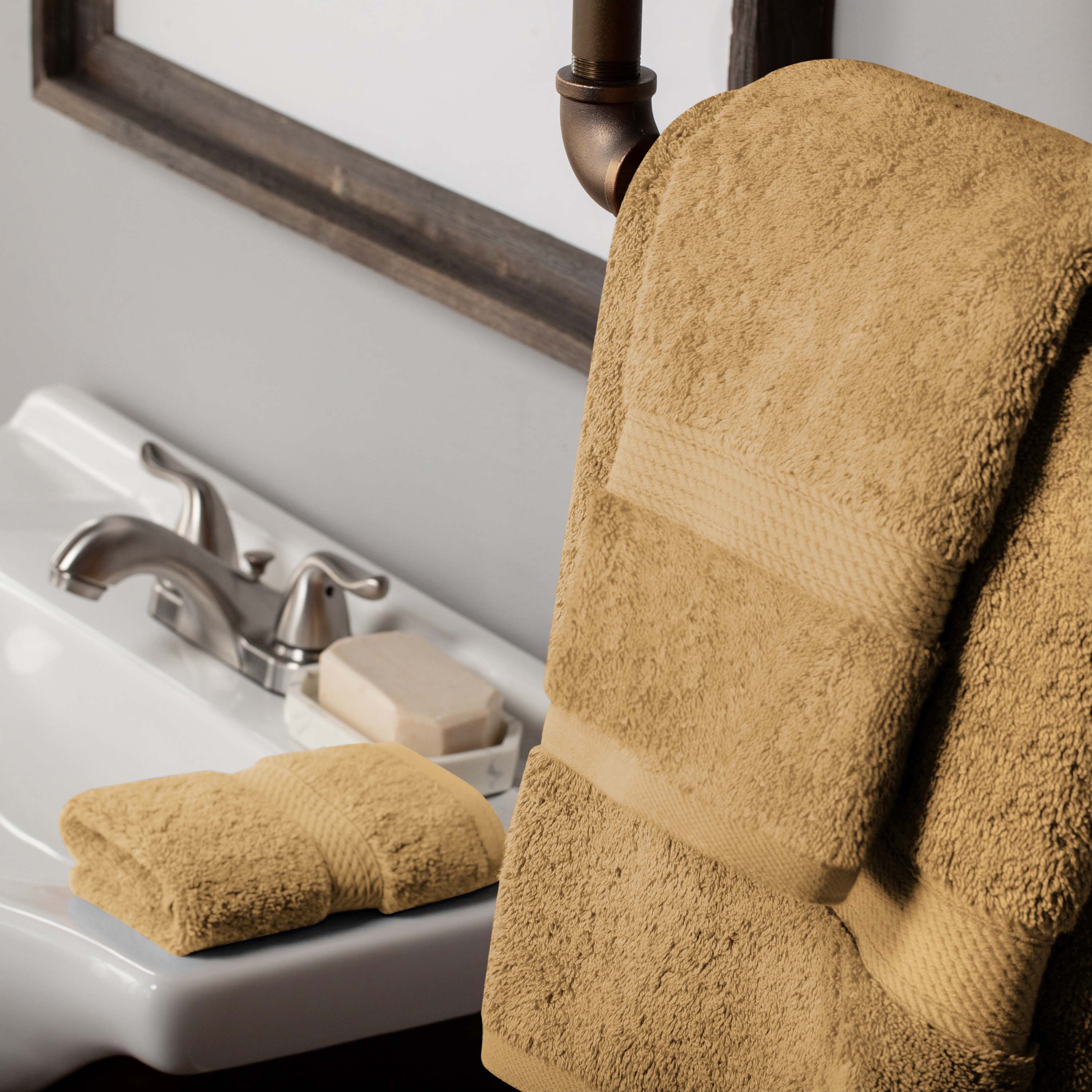 Egyptian Cotton Madison Plush Towel Set 3 Piece - Egyptian Cotton Towel Set by Superior Brand