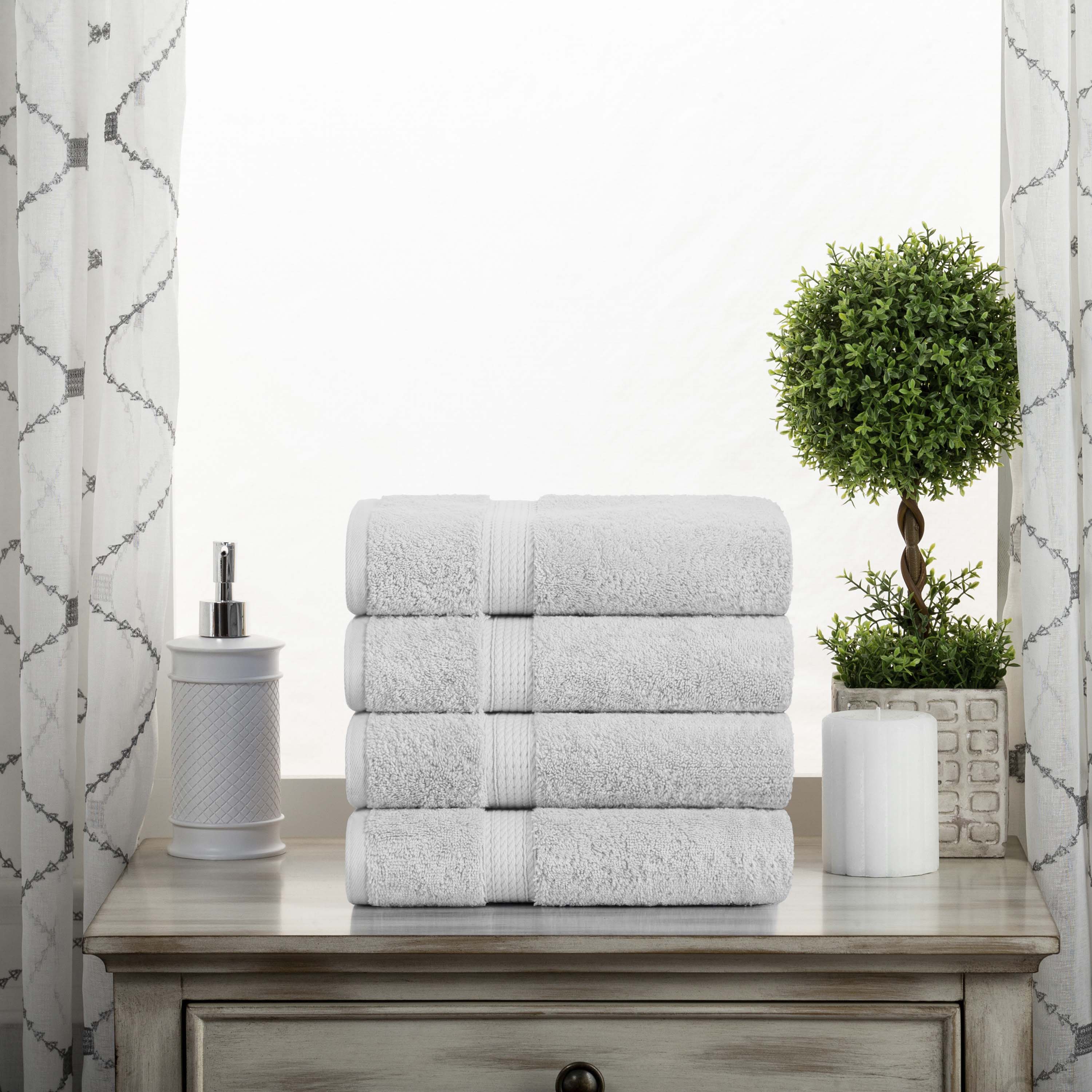 Madison Egyptian Cotton Plush Hand Towel Set 4-Piece - Egyptian Cotton Hand Towel by Superior Brand