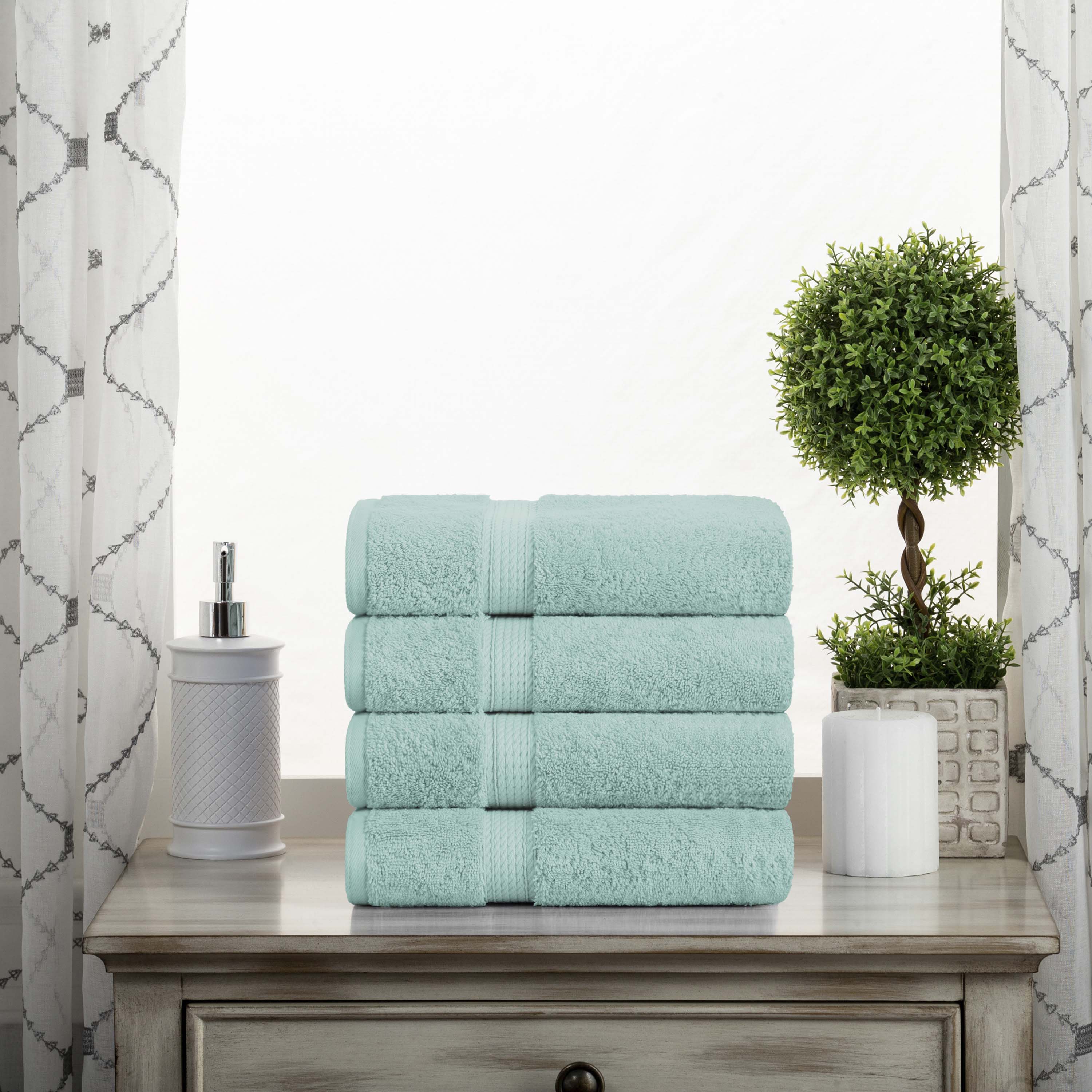 Madison Egyptian Cotton Plush Hand Towel Set 4-Piece - Egyptian Cotton Hand Towel by Superior Brand