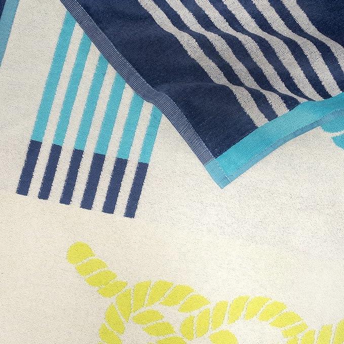 Marine Knots Oversized Cotton Beach Towel Set of 2 Piece - Beach Towel by Superior Brand